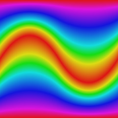 Poster - Smooth gradient rainbow wave design background