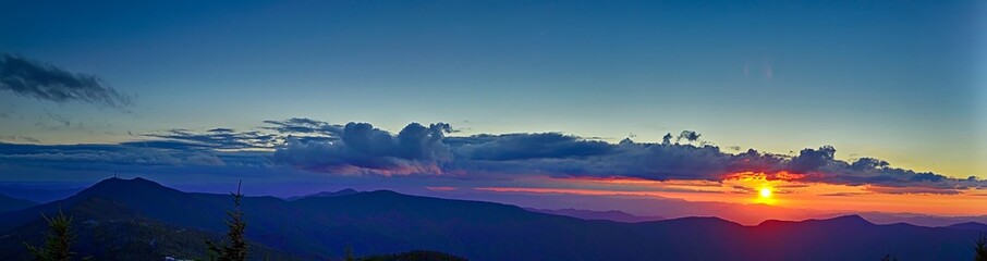 mount mimtchell sunset landscape in summer
