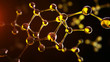 152879 3d illustration of molecule model. Science background wit
