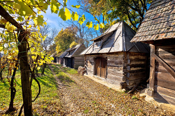 Wall Mural - Historic wooden cottages street Ilica