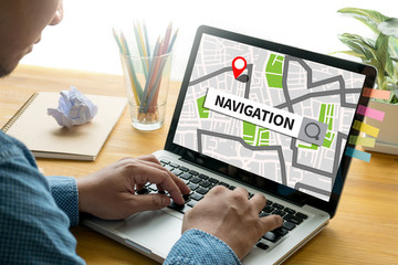 Poster - Route Destination Way Route  City Map Destination Route NAVIGATI