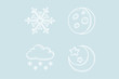 Weather vector sketch icon set