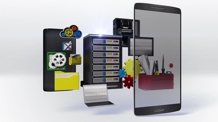 Divided smart phone, mobile, Explain various security server service.cloud service. 