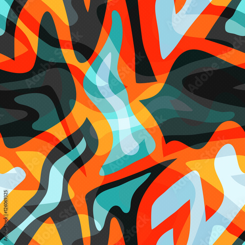 Materiał do szycia Graffiti ilustracja wektorowa małe psychodeliczny wzór