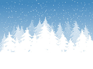 Wall Mural - Blue Winter background