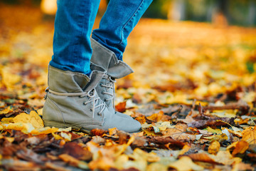 Wall Mural - woman shoes autumn fashion