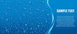 Fototapeta Łazienka - blue water drops background