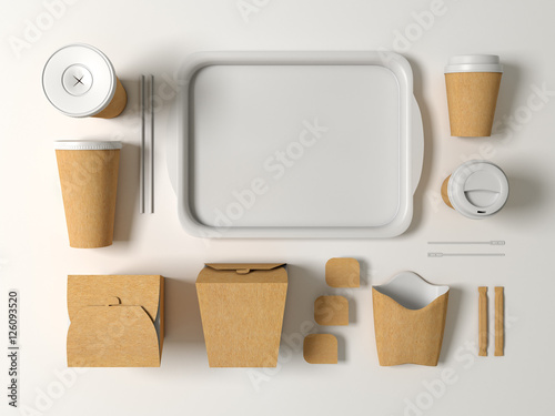 Download Burger bar set craft paper blank design fast food ...
