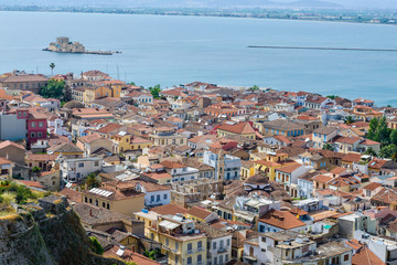 Wall Mural - Nafplion village seen from Palamidi Castle, Greece