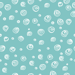 Wall Mural - Vector doodle snowflakes seamless pattern. Circles snowflakes