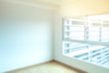 Poster - Blur background of empty condominium interior with separate room