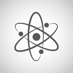 gray atom icon. vector illustration.