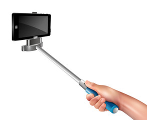 Canvas Print - Hand With Selfie Stick