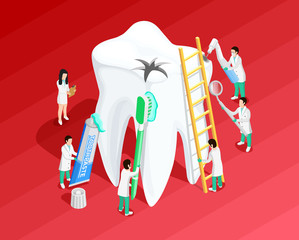 Sticker - Medical Dental Isometric Template