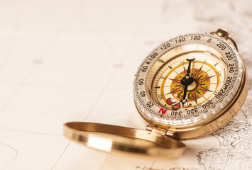 compass and map