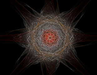 Poster - Particles of abstract fractal forms on the subject of nuclear ph