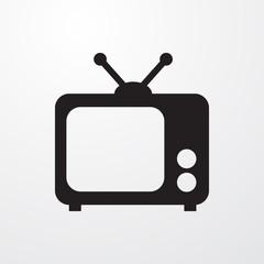 Sticker - TV icon illustration