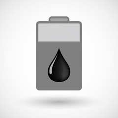 Sticker - Isolated battery icon with  an oil drop icon