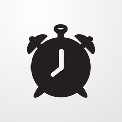 Poster - clock alarm icon illustration