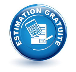 Canvas Print - estimation gratuite sur bouton bleu