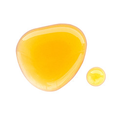 honey stains isolated on white background.spots.view top