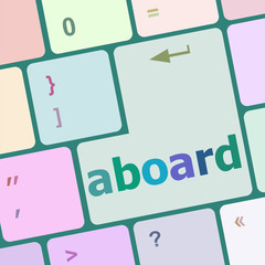 Poster - aboard key on the computer keyboard