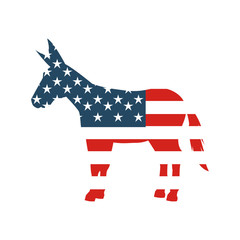 Wall Mural - democrat party isolated icon vector illustration design