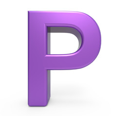 Wall Mural - 3d purple letter P