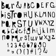 fun  doodle font collection,hand drawn alphabet set