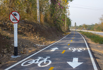 Country bicycle lane.