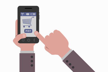 smartphone and online shopping