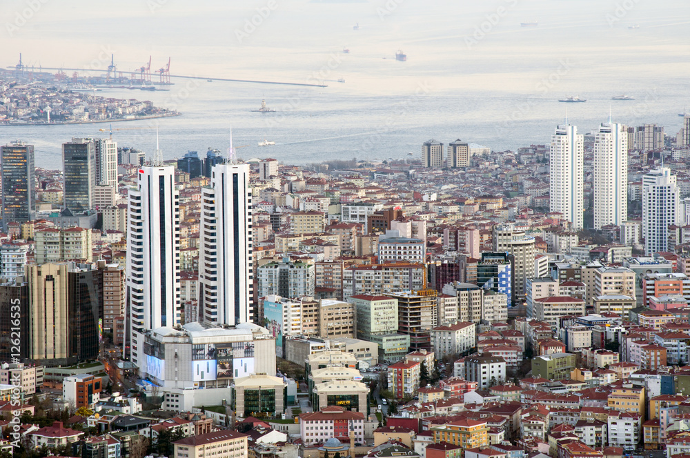 panorama miasta, Istambuł - obrazy, fototapety, plakaty 