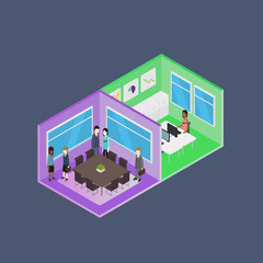 Wall Mural - Isometric Office