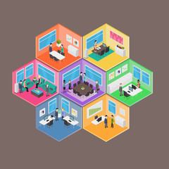 Canvas Print - Isometric Office