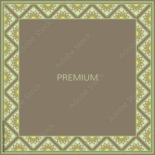 Download Vector islamic frame oriental style. Square vector border ...