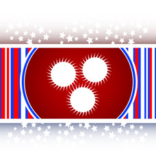 Poster - Empty white abstract circles on web button (icon)