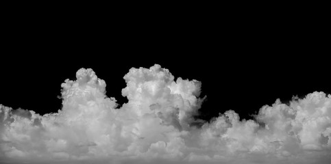 Canvas Print - Clouds on black background