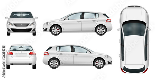Fotografía Car vector template on white background