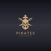 Pirates Logo. Skull Logotype
