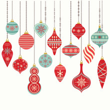 Christmas Ornaments,Christmas Balls Decorations, Christmas Hanging Decoration Set
