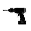 Black drill vector icon