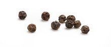 Black Pepper Isolated On White Background. Spices.
