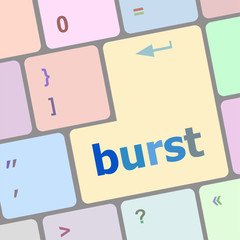 Poster - Computer keyboard with burst key. business concept