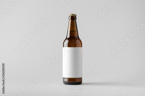 Fotomural Beer Bottle Mock-Up - Blank Label