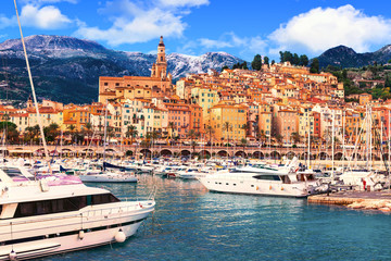 Wall Mural - colorful Menton - holidays in south of France