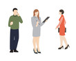 © suriwgelena - People vector illustration. Cartoon characters. Secretary, employee, manager.