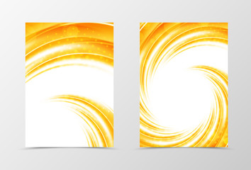 Aufkleber - Front and back swirl flyer template design