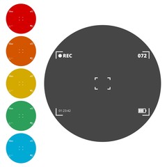 Wall Mural - Camera viewfinder rec background vector 