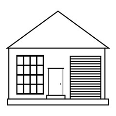 Poster - Family house icon. Outline illustration of house vector icon for web design