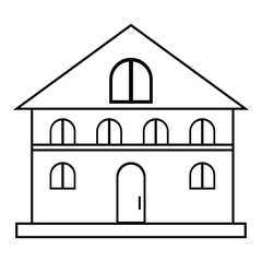 Poster - House icon. Outline illustration of house vector icon for web design
